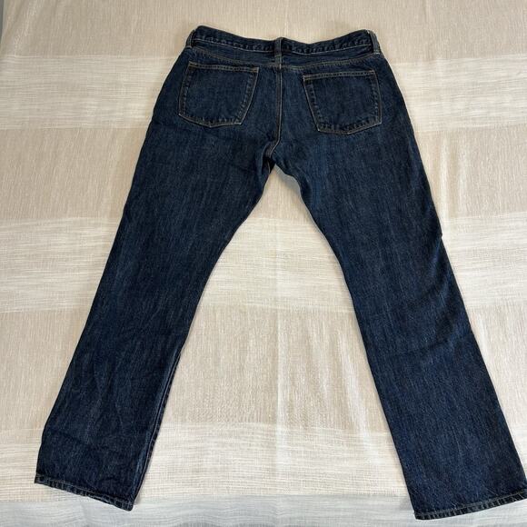 Gap Mens Slim Straight Fit Jeans Size 34x30 Medium Blue Mid Rise Denim - Picture 2 of 7